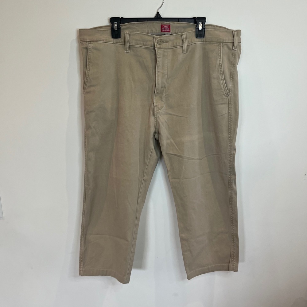 Levis XX Chino Standard Taper Khaki Tan Tapered Leg Pants Mens 40x23 - 129